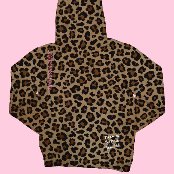 Miss Eatwell Tiramisuit Hoodie Leopard Heather McMahan Collab Size S/M - Picture 2 of 14